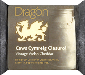 Dragon vintage Welsh cheddar cheese