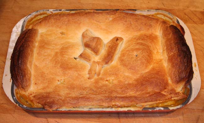 Chicken and ham pie