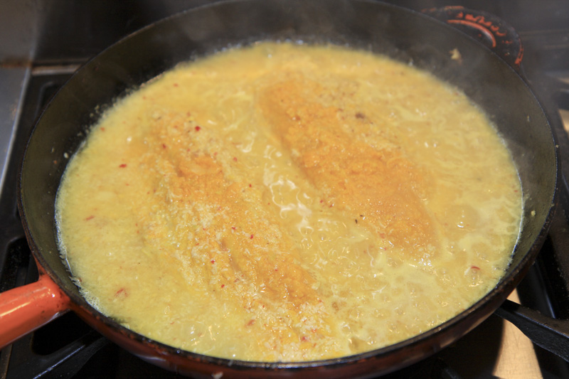 Basa coconut chutney cooking.jpg.