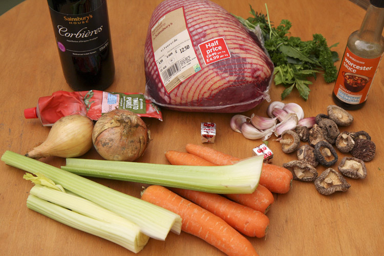 Silverside of beef in a pressure cooker ingredients.jpg. Silverside of beef in a pressure cooker ingredients.jpg.