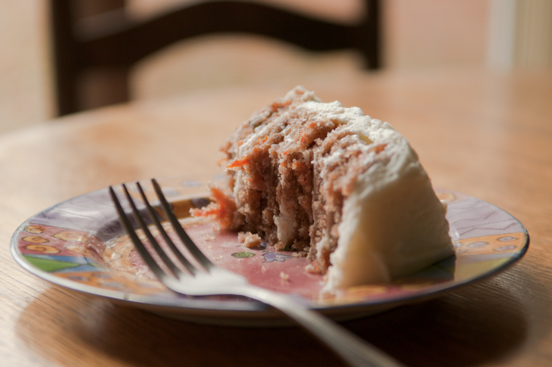 Iced carrot cake