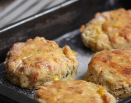 Sweetcorn and cheddar scones