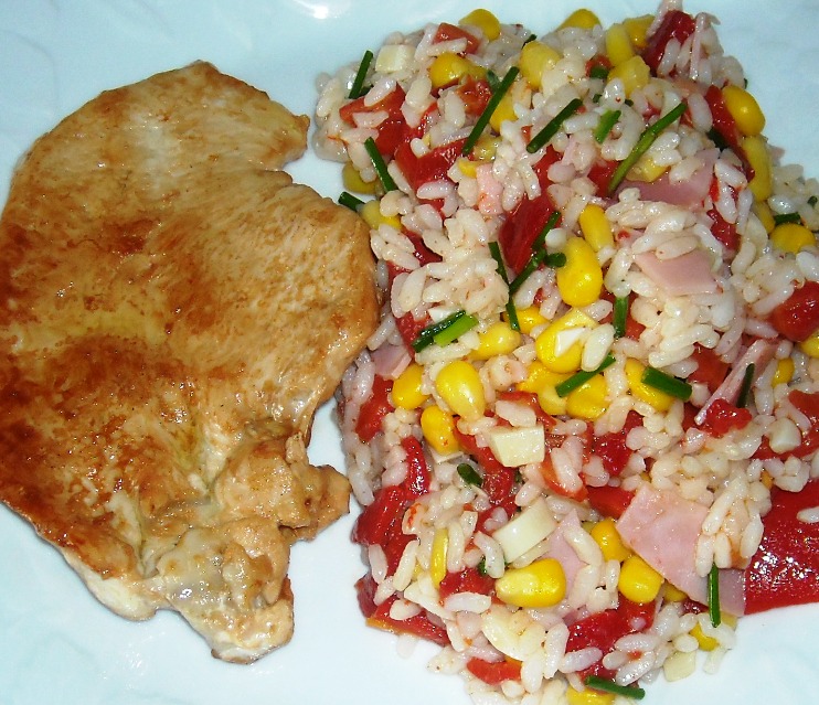 Turkey breasts with rice ingredients.jpg.