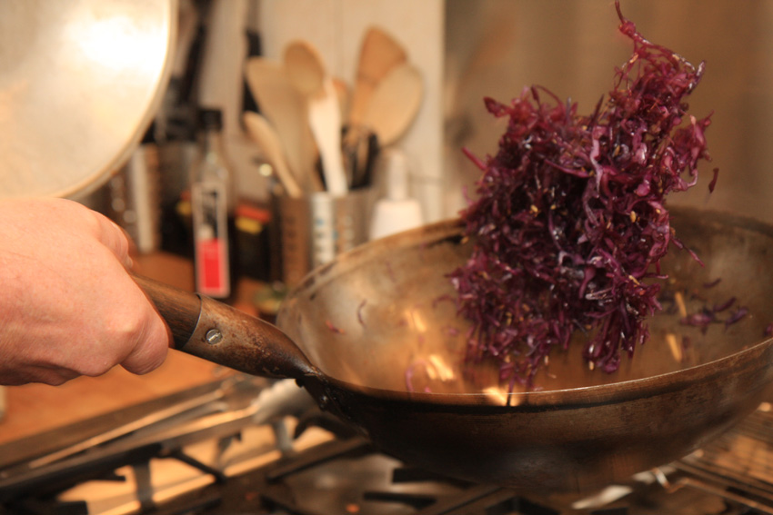 Savoy cabbage with bacon