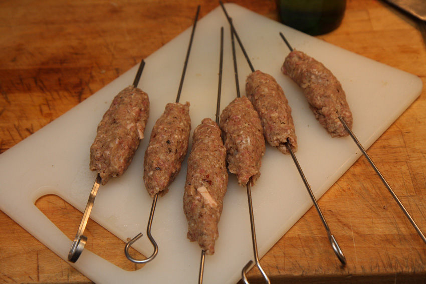 Moroccan kebab sticks ready to grill.jpg. Moroccan kebab sticks ready to grill.jpg.