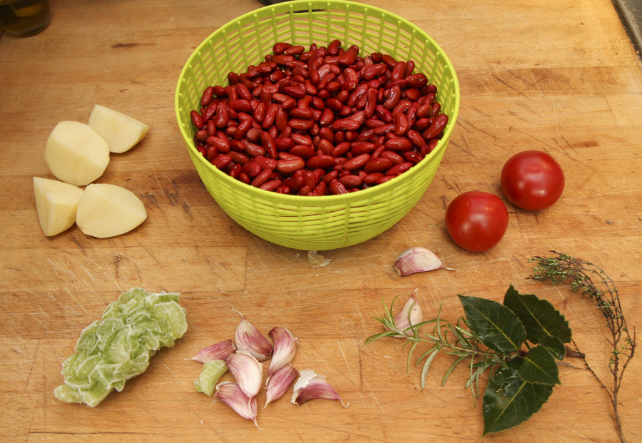 Humble home cooked pink beans ingredients.jpg.