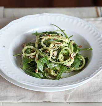 Courgette pasta with almond pesto and rocket recipe.jpg. Courgette pasta with almond pesto and rocket recipe.jpg.
