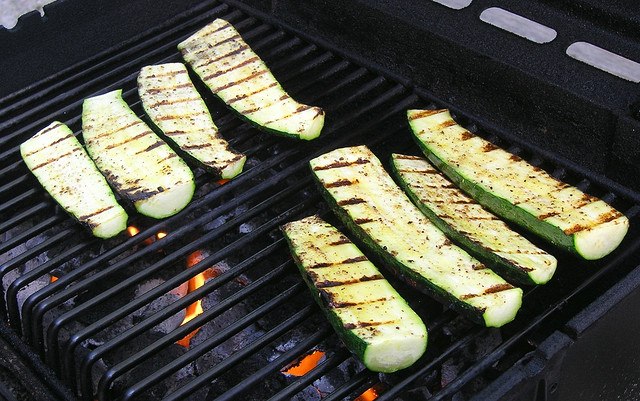 Griddled Courgette Salad with Mozzarella and Mint