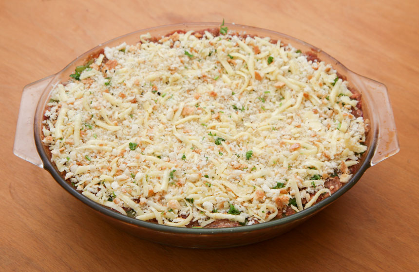 Inside-out meat and chilli bean pie oven ready.jpg. Inside-out meat and chilli bean pie oven ready.jpg.