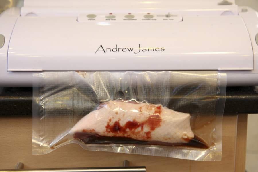 Hang the duck breast pouches over the worktop.jpg.
