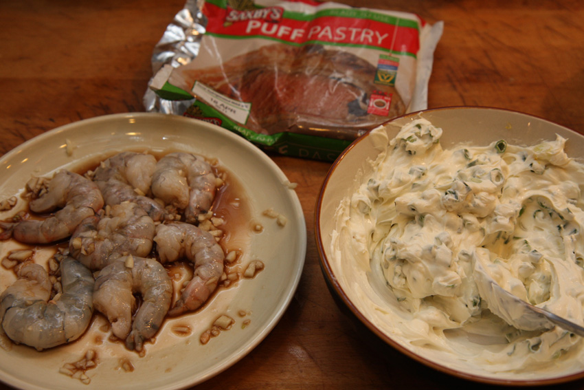 King prawn, garlic and cream cheese-puffs ingredients.jpg. King prawn, garlic and cream cheese-puffs ingredients.jpg.