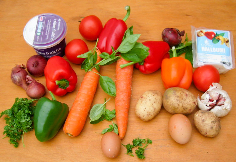 Piperki palneni postni (Vegetable stuffed peppers) the ingredients.jpg.