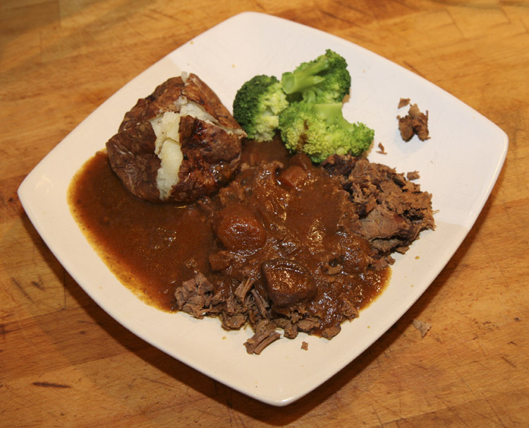 Silverside of beef in a pressure cooker (PC)