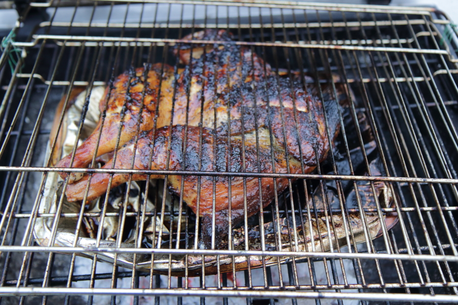 Aldi Ashfields barbecue spatchcock chicken on the BBQ DONE.jpg. Aldi Ashfields barbecue spatchcock chicken on the BBQ DONE.jpg.