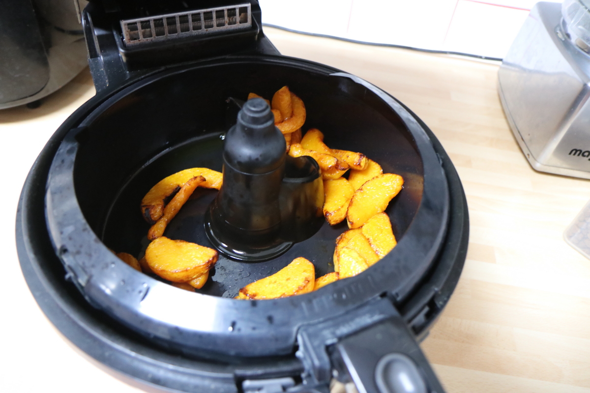 Air fried butternut squash