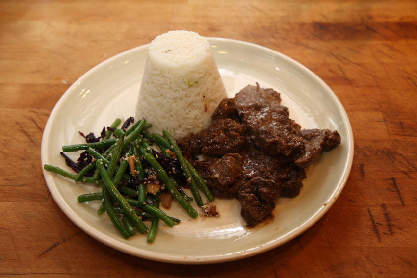 Liver with a mustard and lime sauce