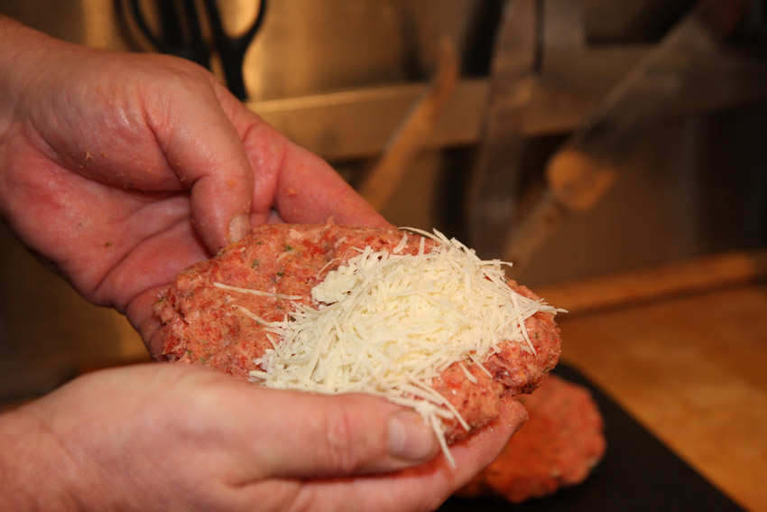 Moulding the pattie,stage one.jpg.