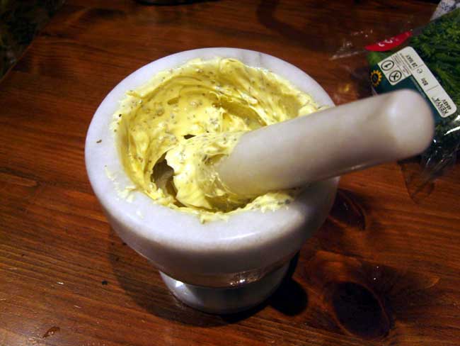 Cardamom and chive butter