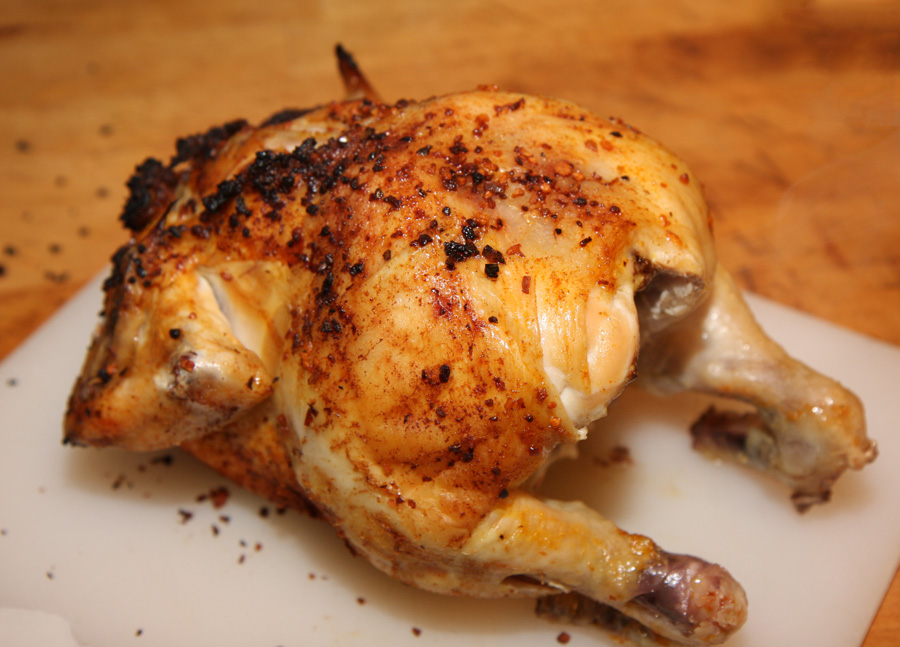 Roasting a chicken on a beer can (Modernist Cuisine)