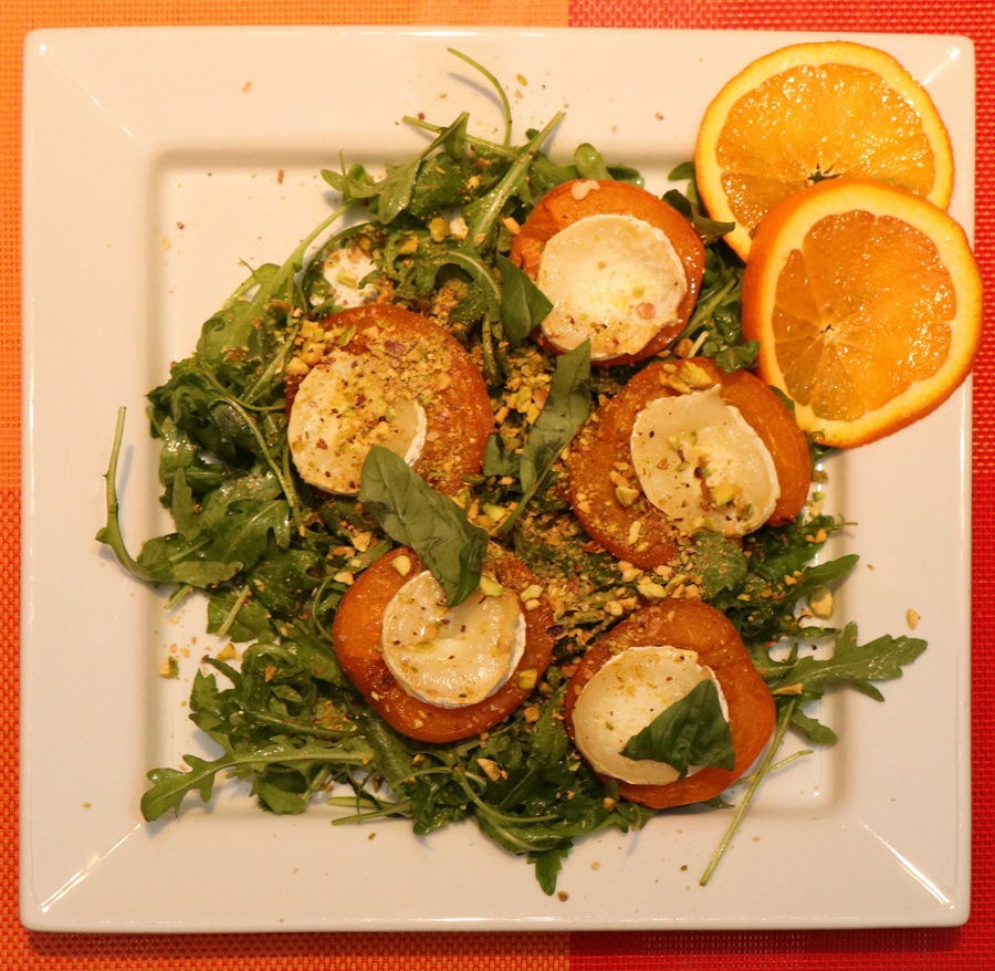 Roast apricots goats cheese salad with pistachios recipe.jpg. Roast apricots goats cheese salad with pistachios recipe.jpg.