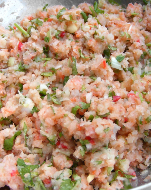 Shrimp cakes - prawn balls mixture.jpg. Shrimp cakes - prawn balls mixture.jpg.