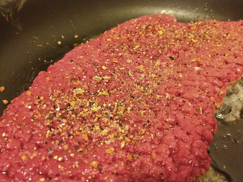 Cube steak frying.jpg.