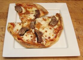Sous vide duck pizza