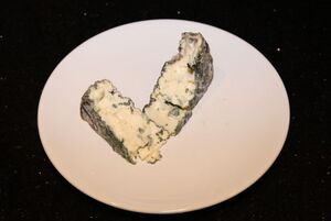 Home-made Stilton-type cheese