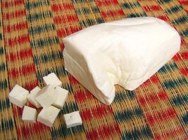 Paneer - home-made unsalted Indian cheese