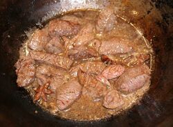 Still wet at the stewing stage