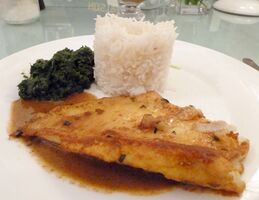 Turmeric crusted turbot with goan curry sauce