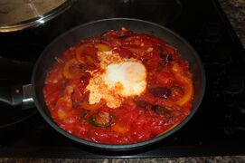 Chakchouka (Eggs, tomatoes and chillies)