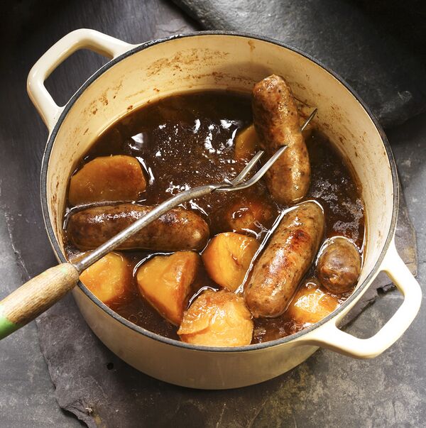 Scottish sausage stovies a gluten free recipe