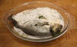 Layer two, the second bream added. This works better with just one large fish.