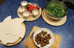 Falafel / veggie meatballs; ready to wrap