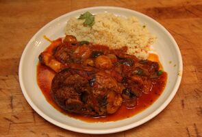 Braised Lamb Shanks with cherries