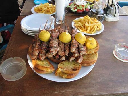 souvlaki wiki souvlakia generous pork serving