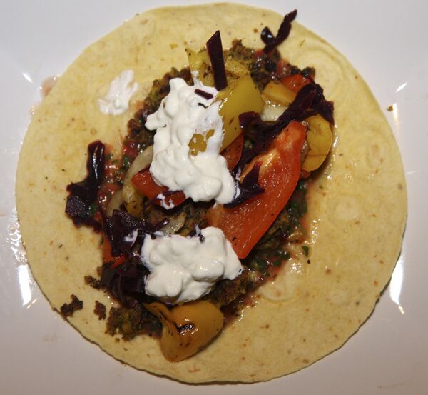 Falafel wraps with grilled veg and salsa Jamie Oliver 15 minute meals