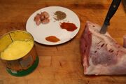 Simple ingredients - (I eventually cut many more slashes than is shown here)