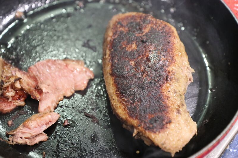 File:Sous-vide duck breast pan seared with treacly bacon and orange.jpg