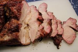 Still tender and juicy even after three hours on the BBQ