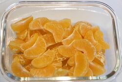 5 tangerines, peeled and segmented