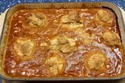 In the stew, baked