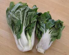 Stir-fried garlic spring greens