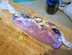 Wrapped in cling-film