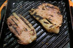 Finishing off on the griddle plate