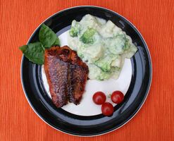 Pan-seared salmon fillets