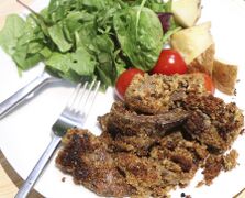 Liver in garlic butter