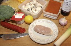 Ready steady pasta recipe, the ingredients