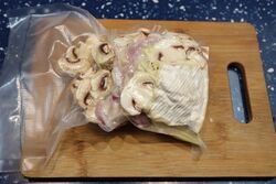 Vacuum sealed, ready for the sous-vide bath